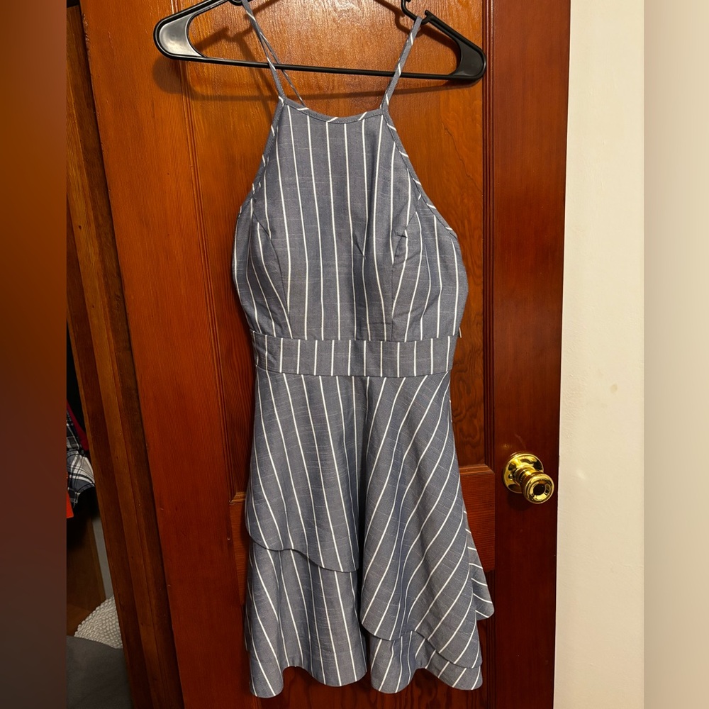 Xtraordinary Blue Striped Dress - Size 1
